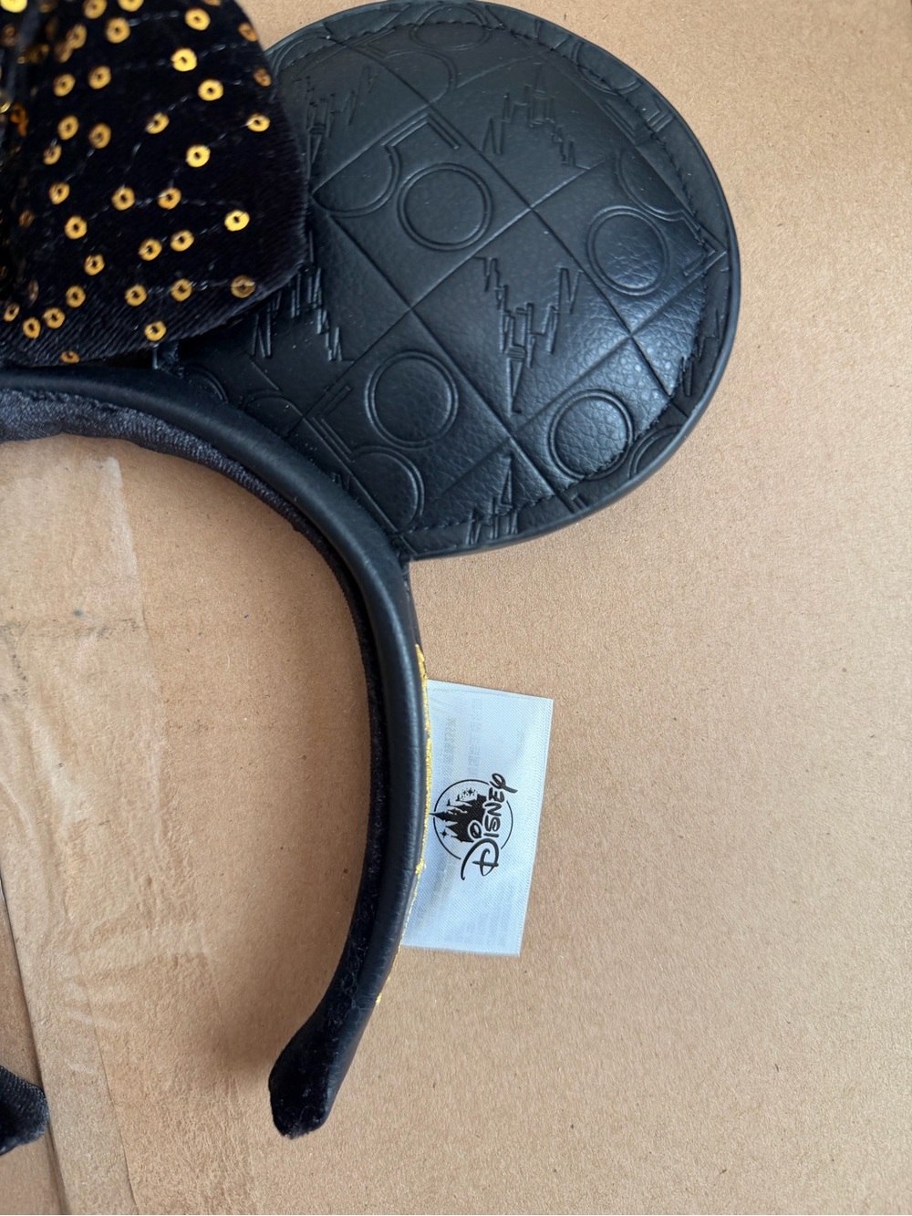 Disney Parks 50th Anniversary Black Gold Minnie Ears Headband Walt Disney World - Picture 2 of 4